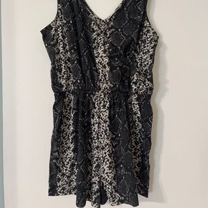 Animal print romper